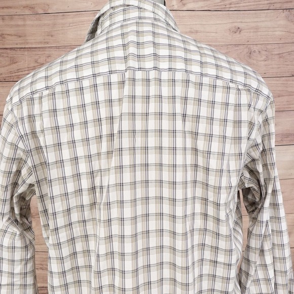 VAN HEUSEN TRAVELER SLIM FIT PLAID BUTTON DOWN SHIRT MENS SIZE L - Picture 5 of 6